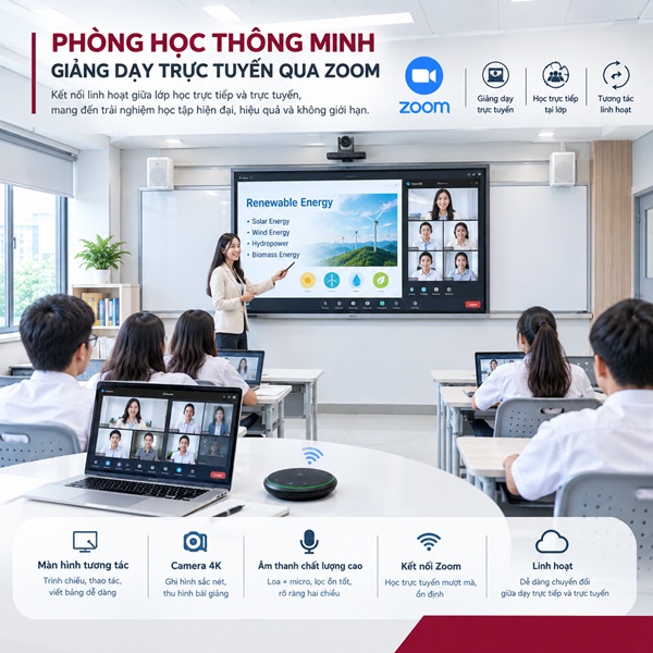 phòng học thông minh trực tuyến với Zoom
