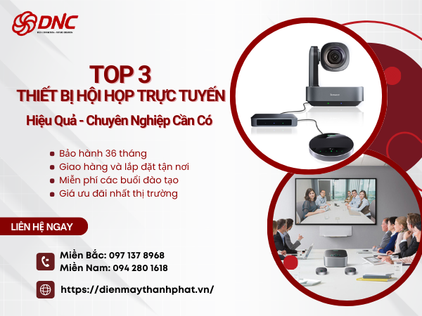 top 3 thiết bị hội họp trực tuyến