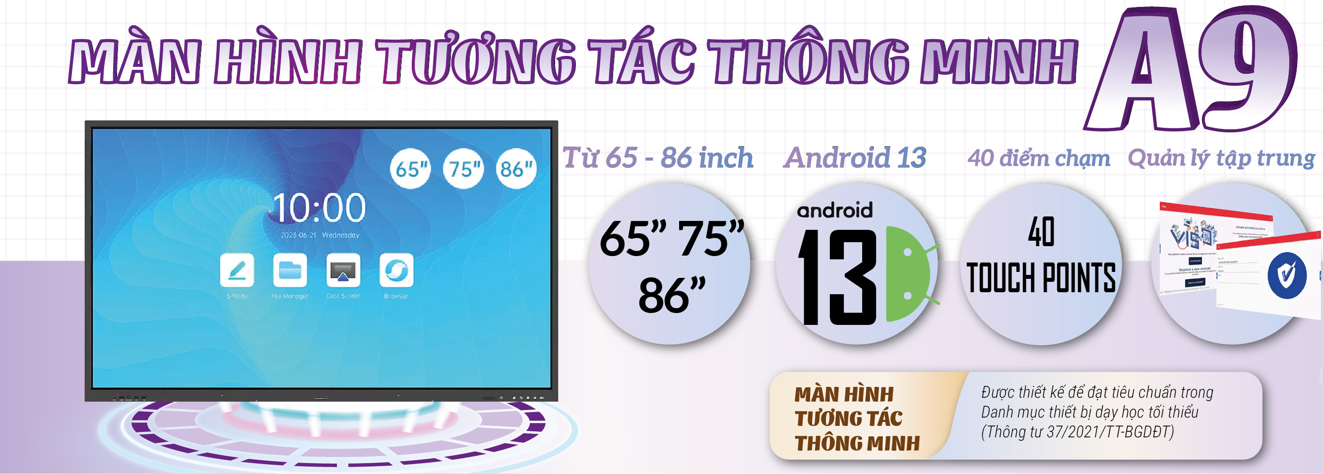 màn hình tương tác thông minh dạy học