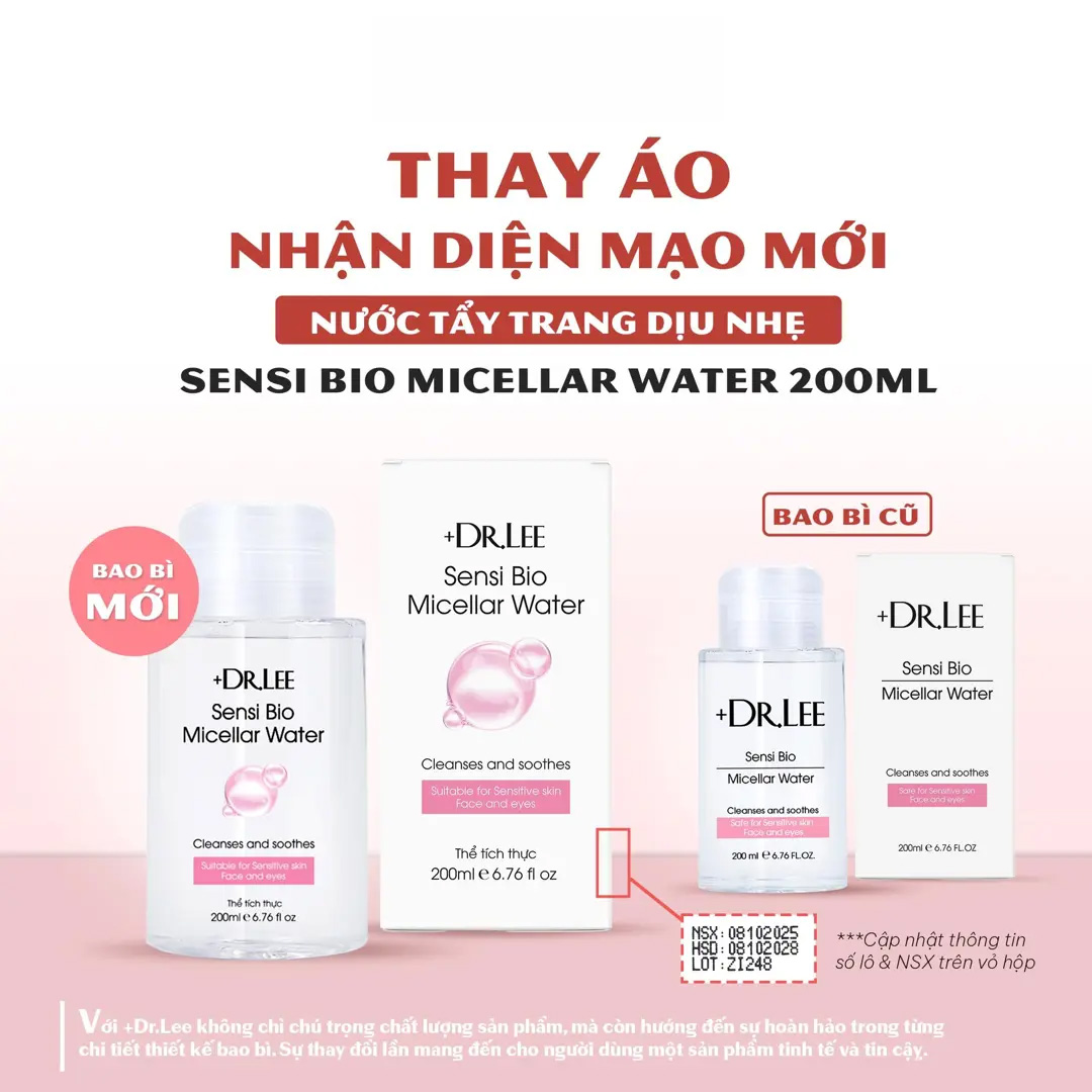 Nước Tẩy Trang Dưỡng Ẩm +Dr.lee Sensio Bio Micellar Water