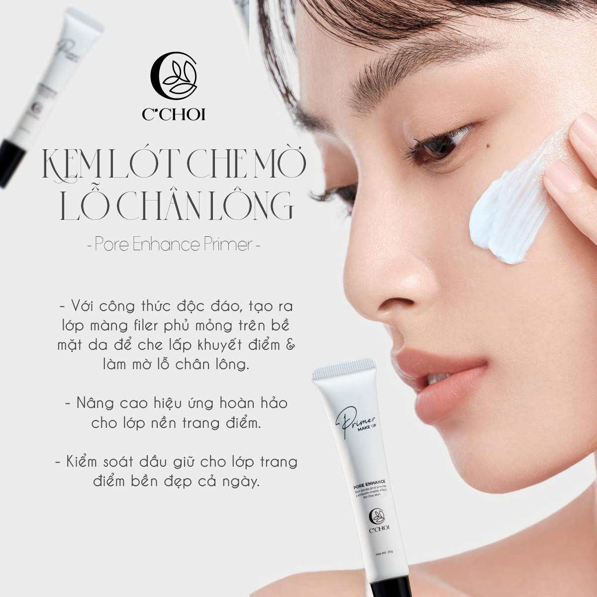Kem lót che mờ lỗ chân lông – C'Choi Pore Enhance Primer (Tuýp 20g)