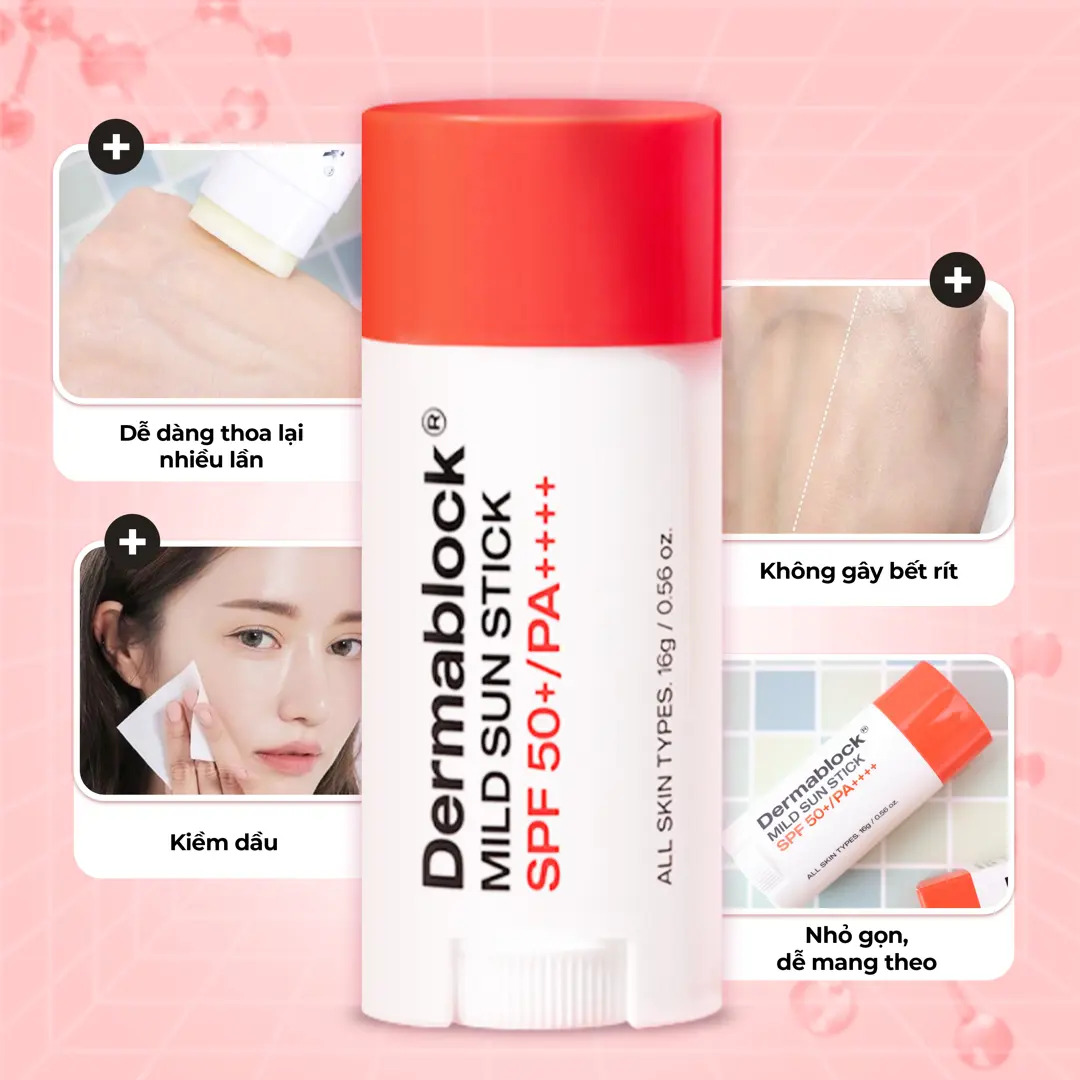 Sáp chống nắng Dermablock Mild Sun Stick SPF50+
