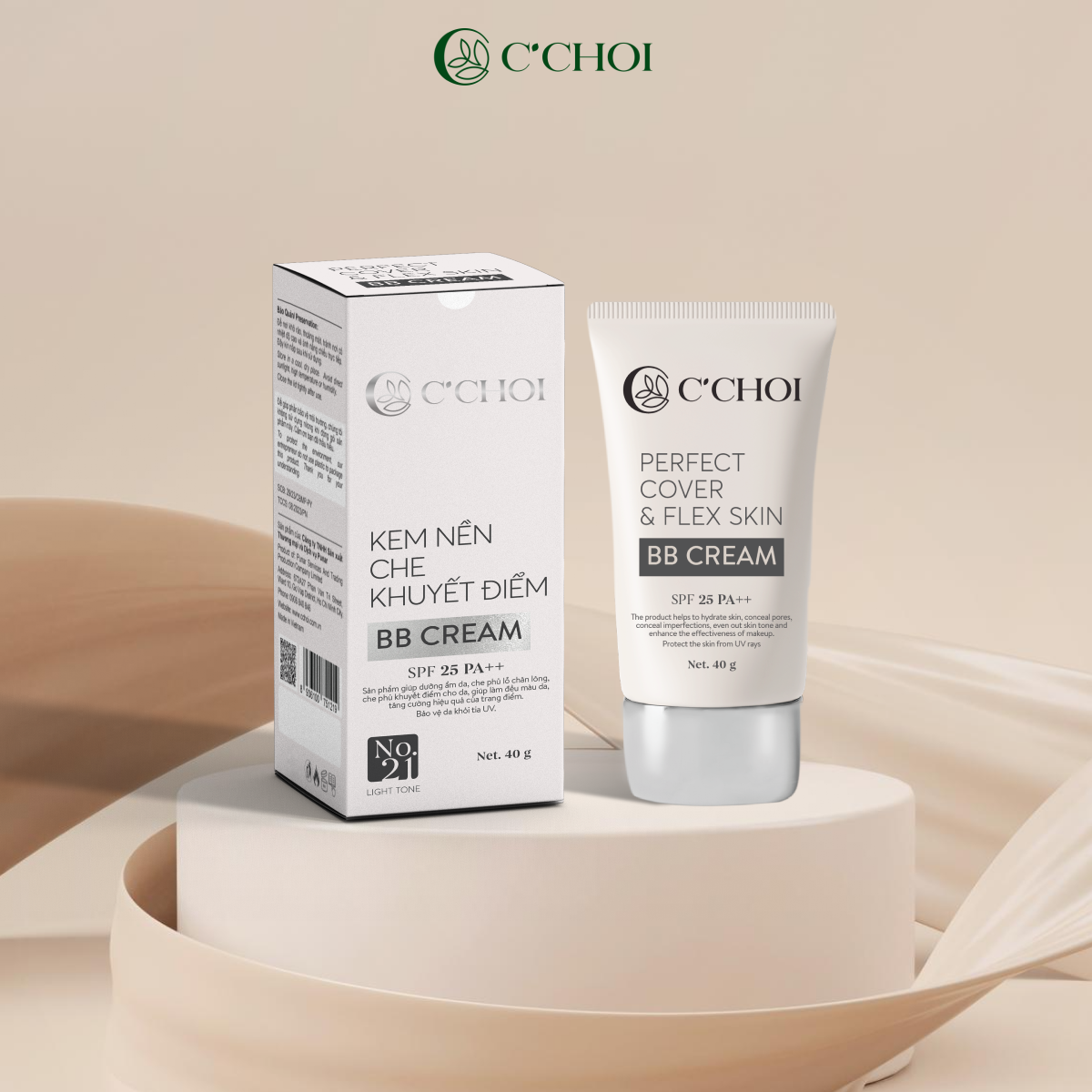 Kem che khuyết điểm C'Choi - Perfect Cover & Flex Skin BB Cream