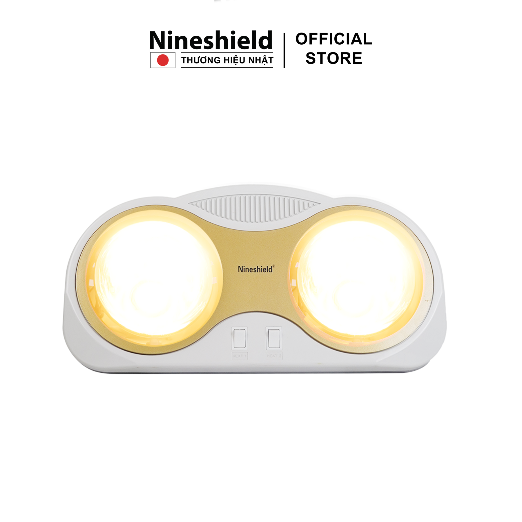 Đèn Sưởi Nhà Tắm 2 Bóng Nineshield NS032B