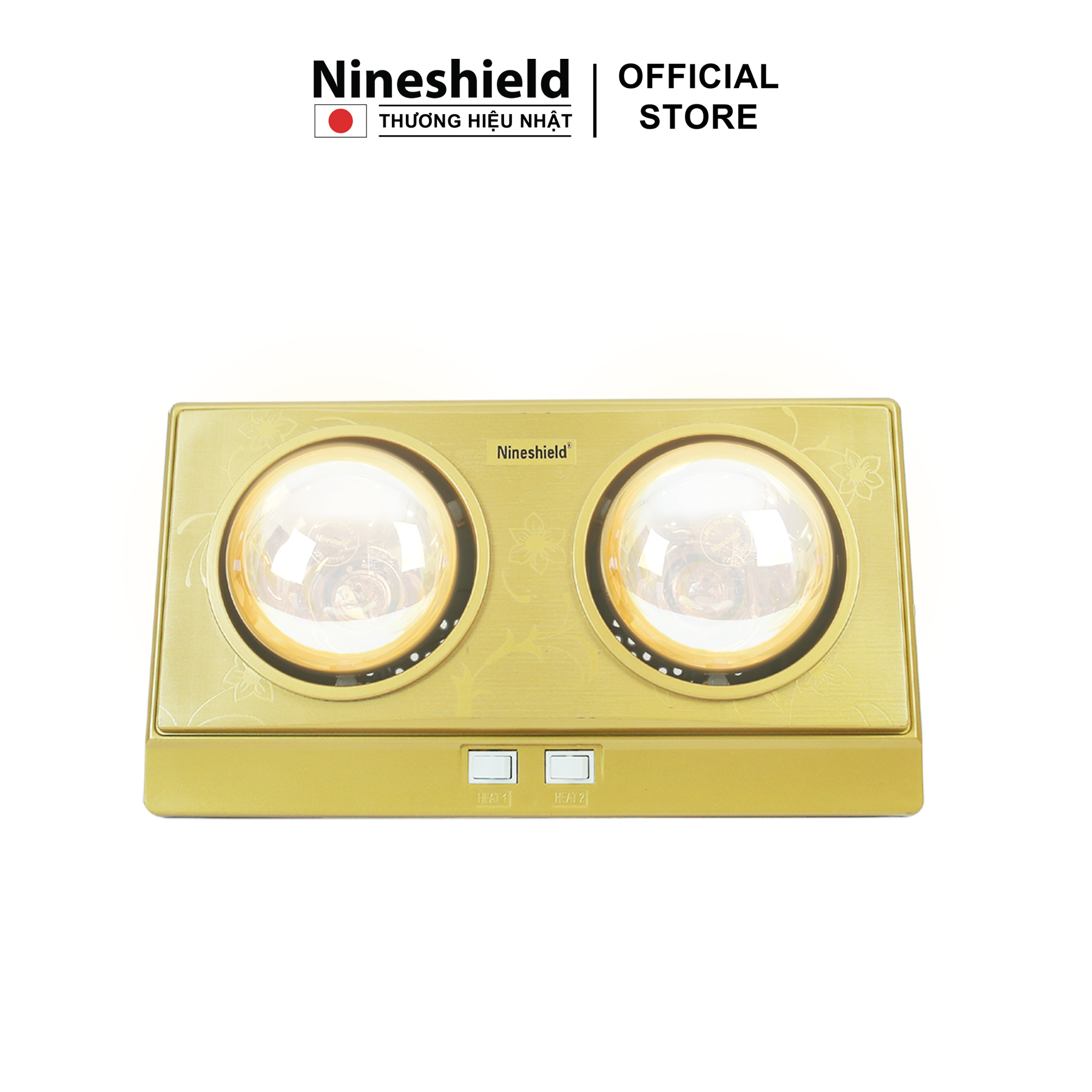 Đèn Sưởi Nhà Tắm 2 Bóng Nineshield NS042B
