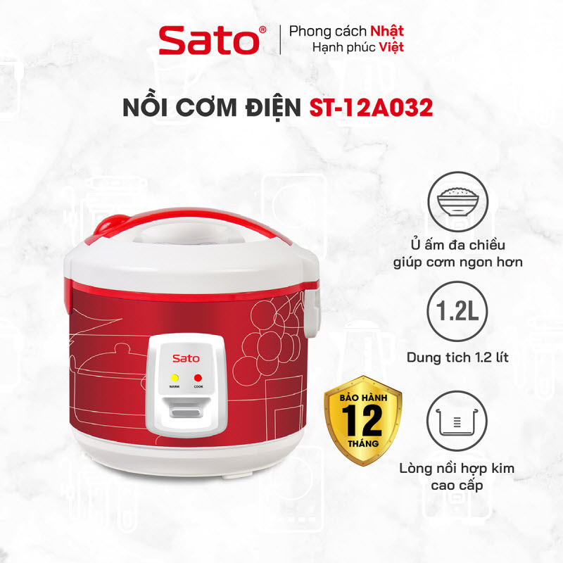 Nồi Cơm Điện SATO 12A032 1.2L
