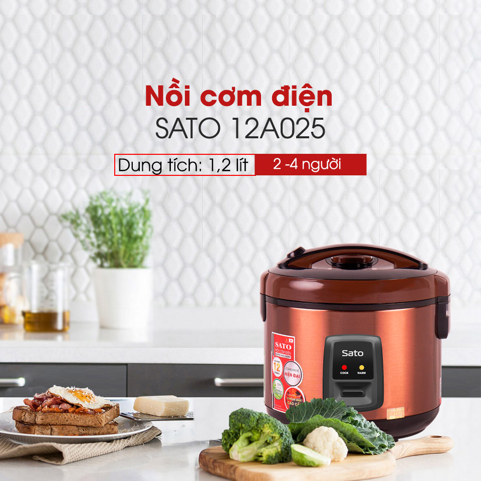 Nồi Cơm Điện SATO 12A025 1.2L