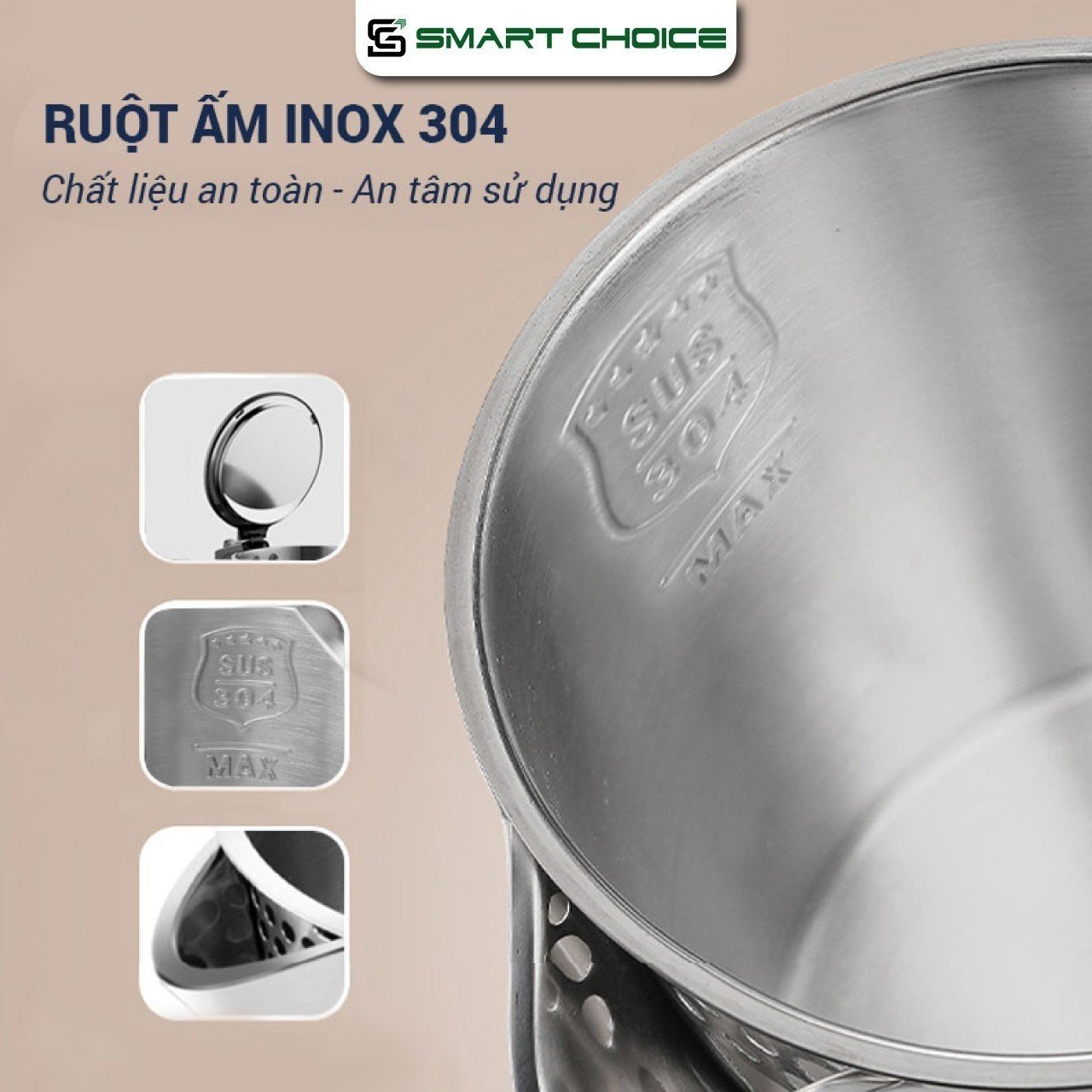 Ấm Siêu Tốc Điện SMARTCHOICE SCG-K005 1.8L