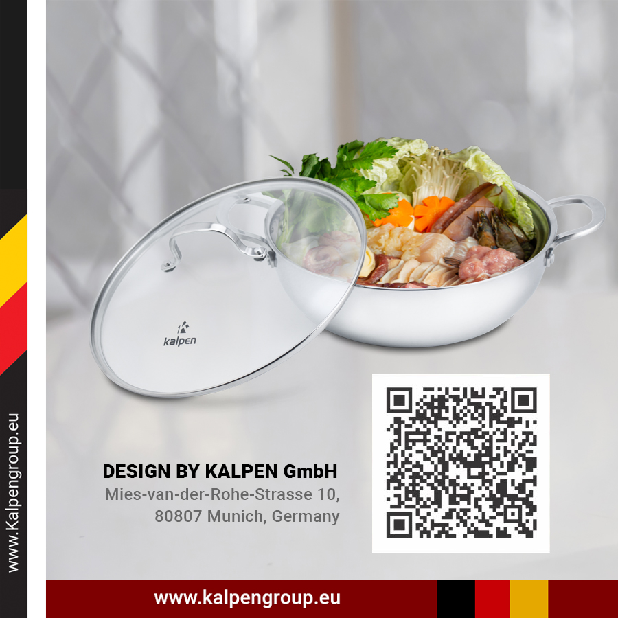 Chảo Inox 304 Không Chống Dính Đúc Liền Nguyên Khối Kalpen 30cm