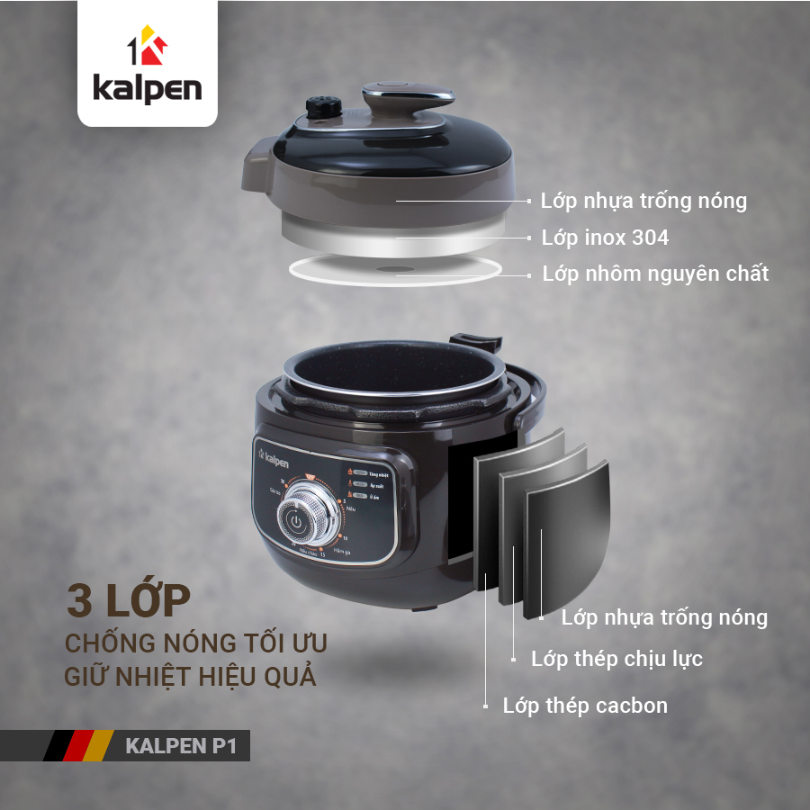 Nồi Áp Suất Điện 2.5L Kalpen