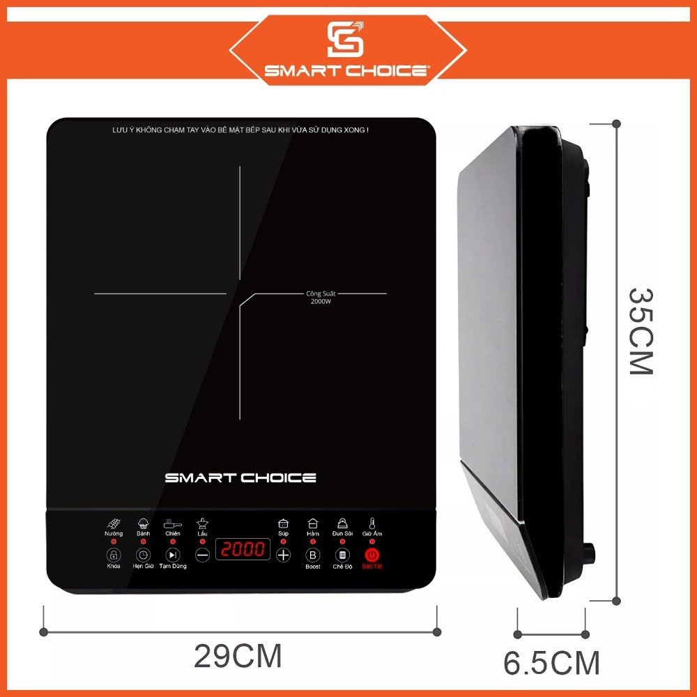 Bếp Từ Kính Cường Lực 9 Chế Độ - 2000W