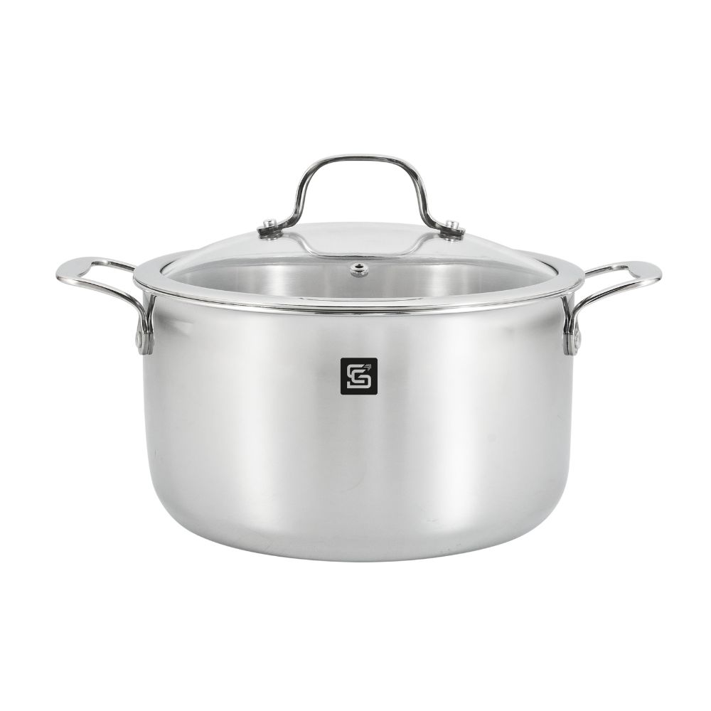 Bộ 4 Nồi, Chảo Inox 304 Nguyên Khối 3 Lớp