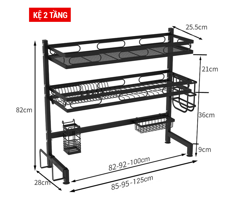 Kệ Bát Nhà Bếp Trên Bồn Rửa Thông Minh Kalpen