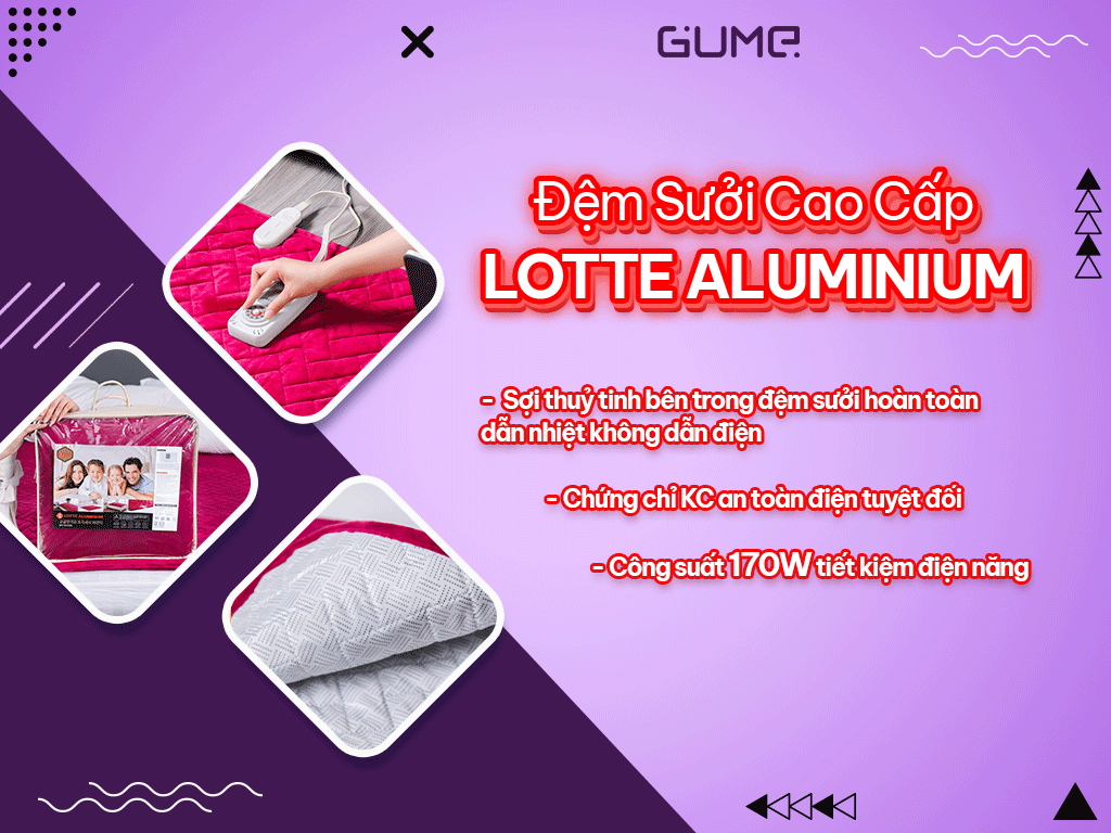Đệm Sưởi Siêu Vi Sợi Cao Cấp Lotte