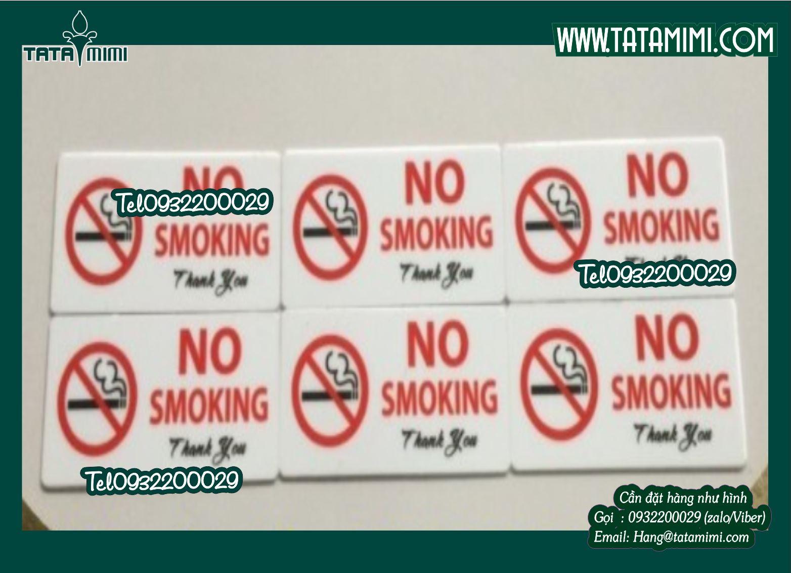 Bảng cấm hút thuốc nên làm loại dán hay để bàn