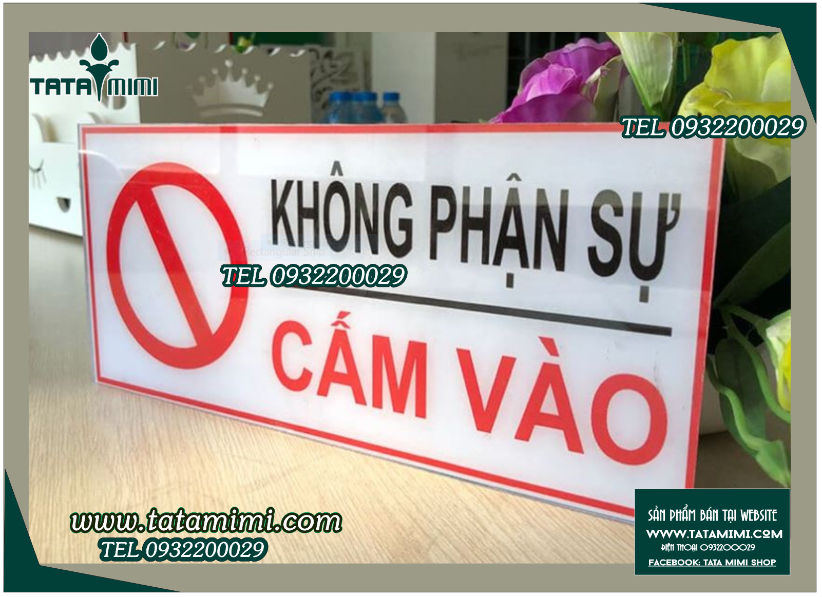 Biển cấm hút thuốc chữ A-chữ L bằng mica inox