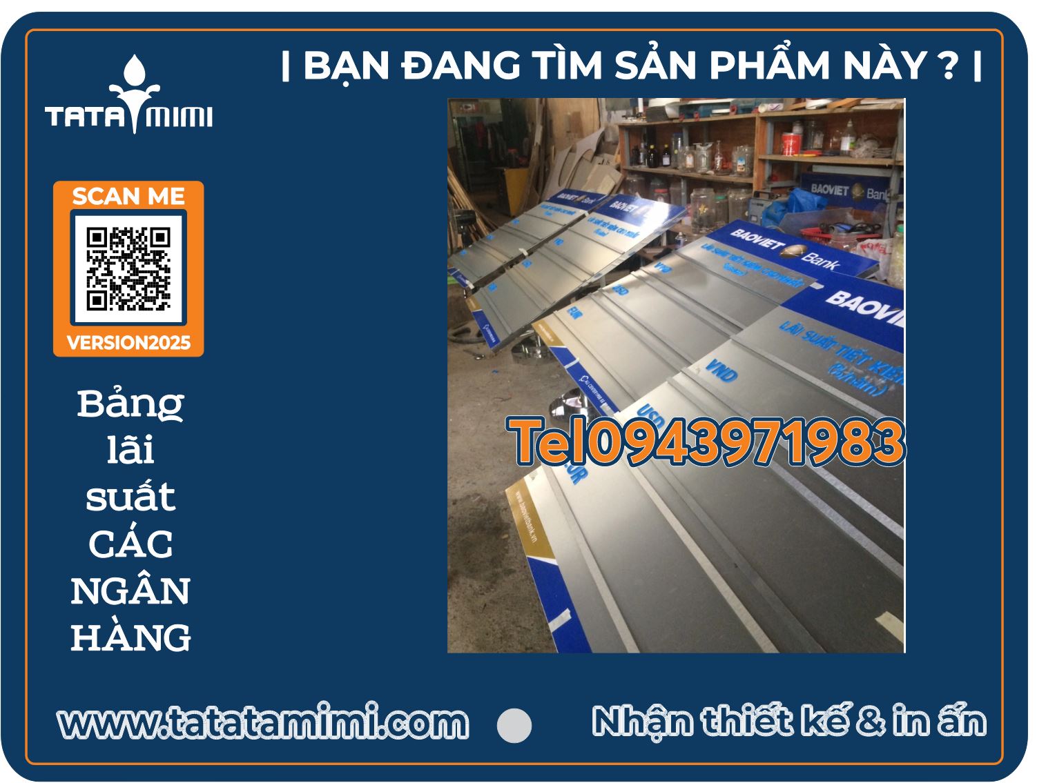Bảng lãi suất ngân hàng – Thiết kế và in ấn chuyên nghiệp dành cho các ngân hàng.