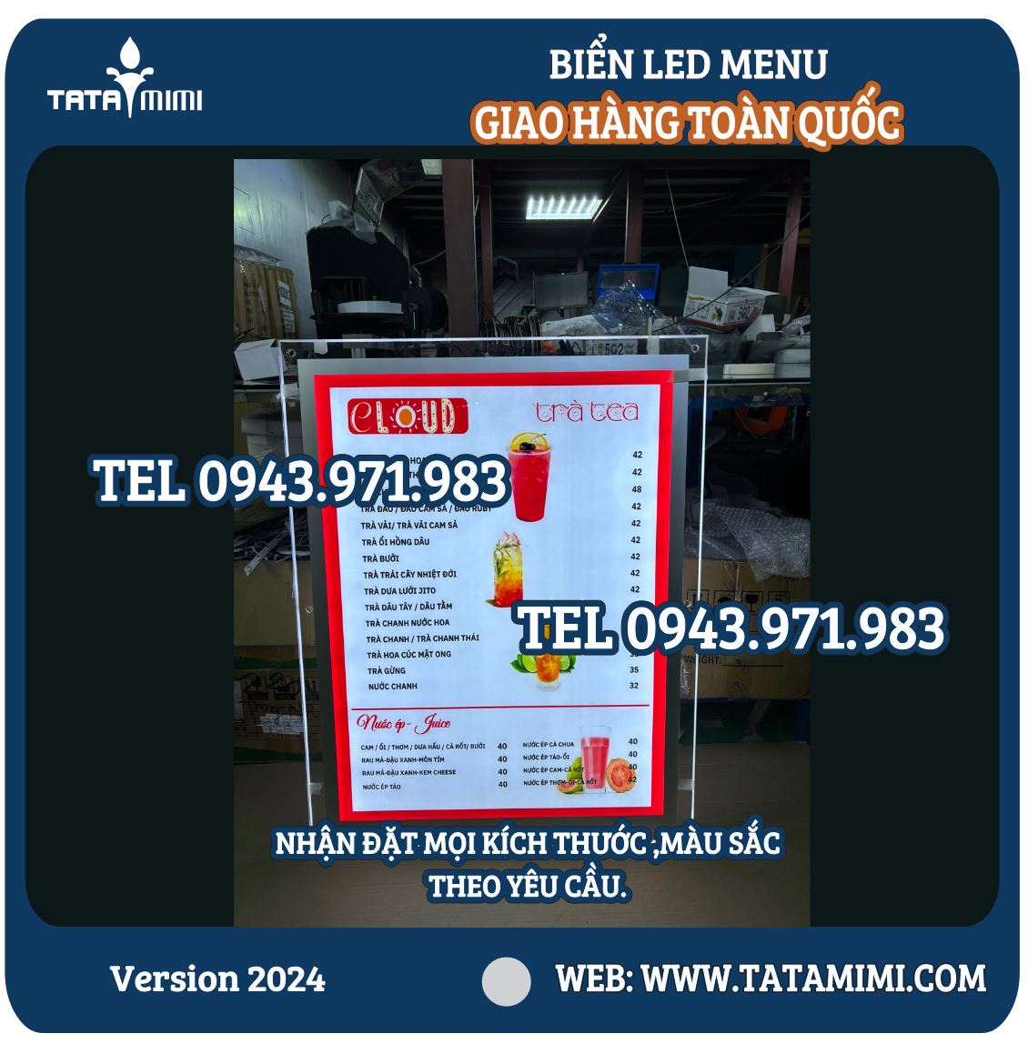 4 Mẫu Biển LED Menu Cho Quán Trà Sữa Đẹp – Nâng Tầm Không Gian Quán Của Bạn