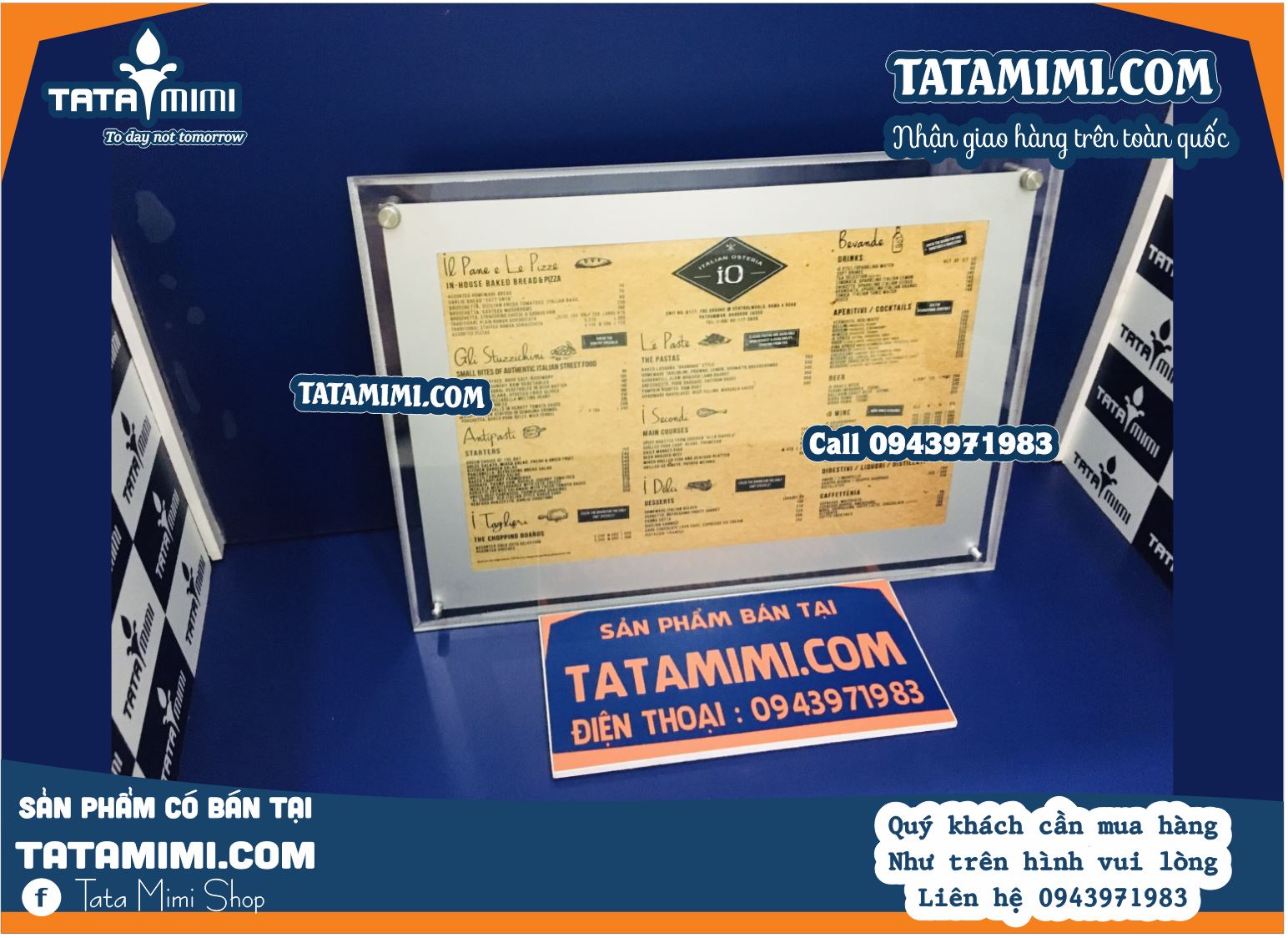 Biển menu led làm theo kích thước quầy