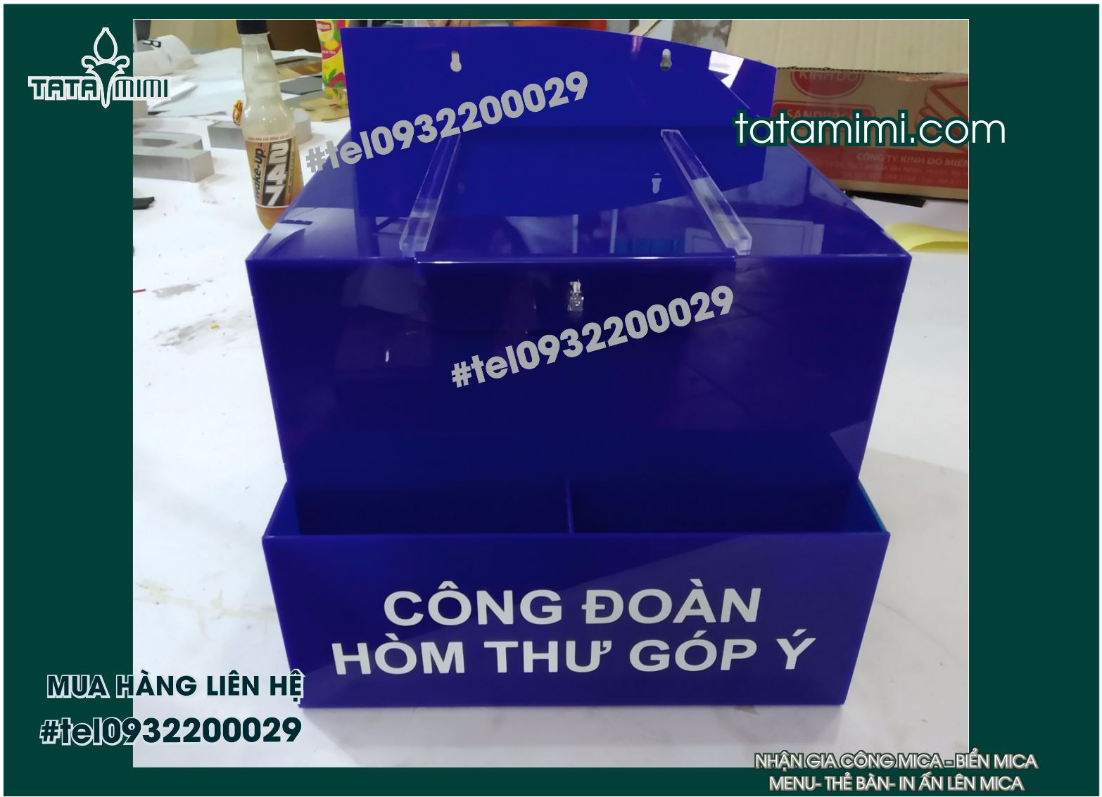 Thùng thư mái nhà hay hình vuông- chữ nhật