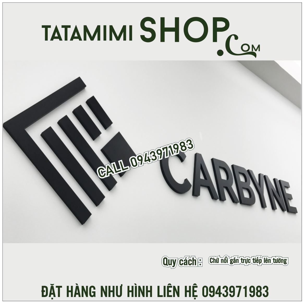 Cắt chữ nổi gắn thành biển công ty
