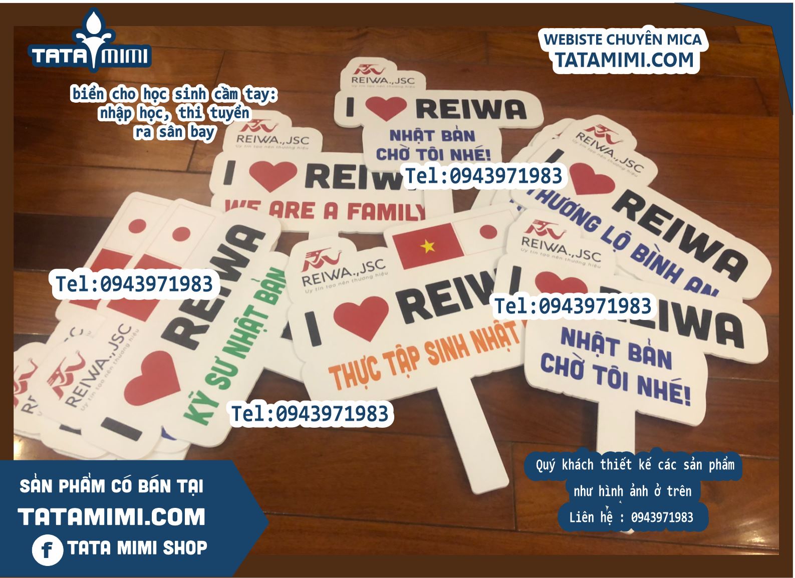 Biển cầm tay chụp ảnh bồi decal