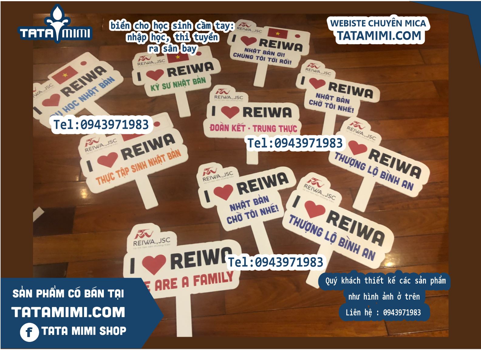 Biển cầm tay chụp ảnh bồi decal