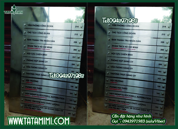 Sơ đồ thoát hiểm và biển chỉ dẫn bằng inox