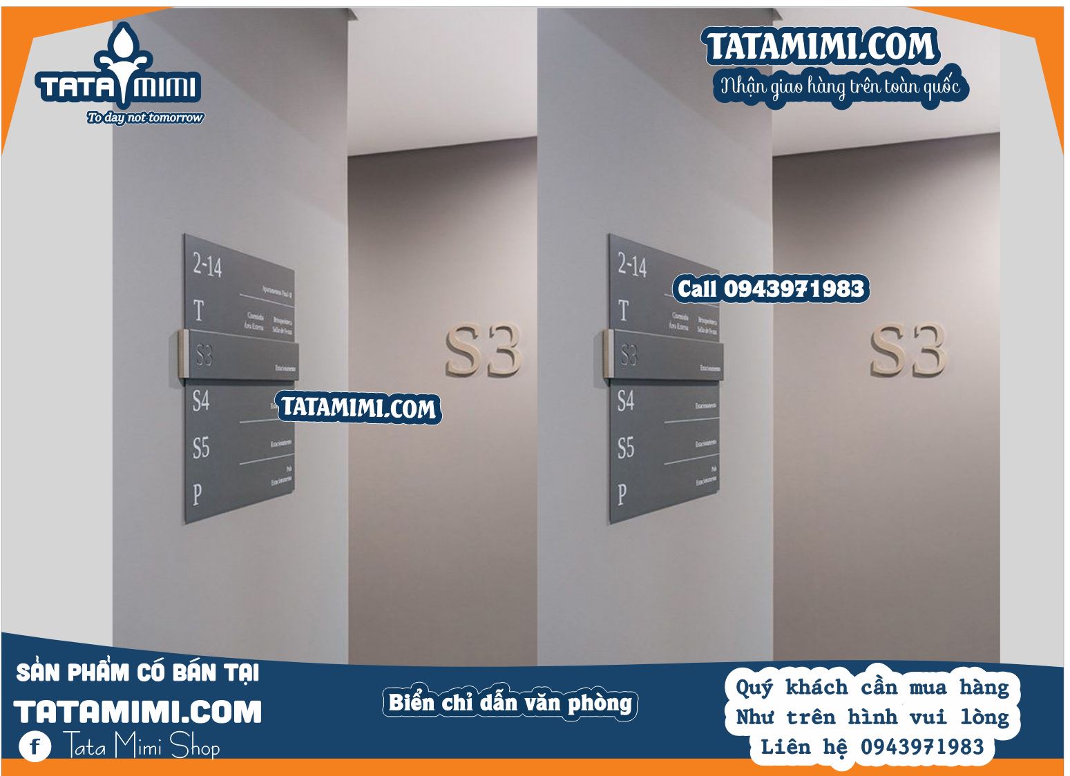 Bảng chỉ dẫn gắn ở tòa nhà văn phòng