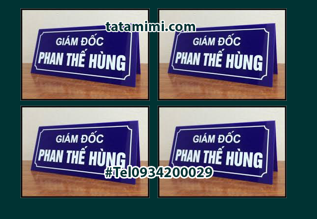 biển chức danh chữ A 