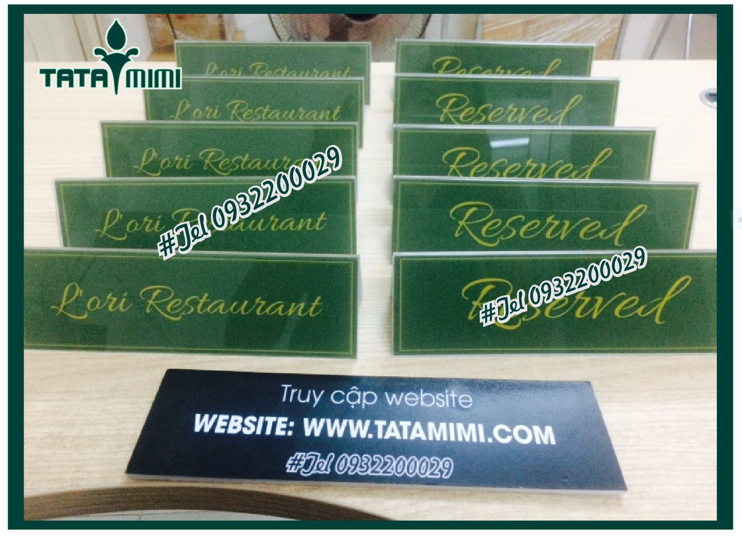 biển chức danh chữ A 
