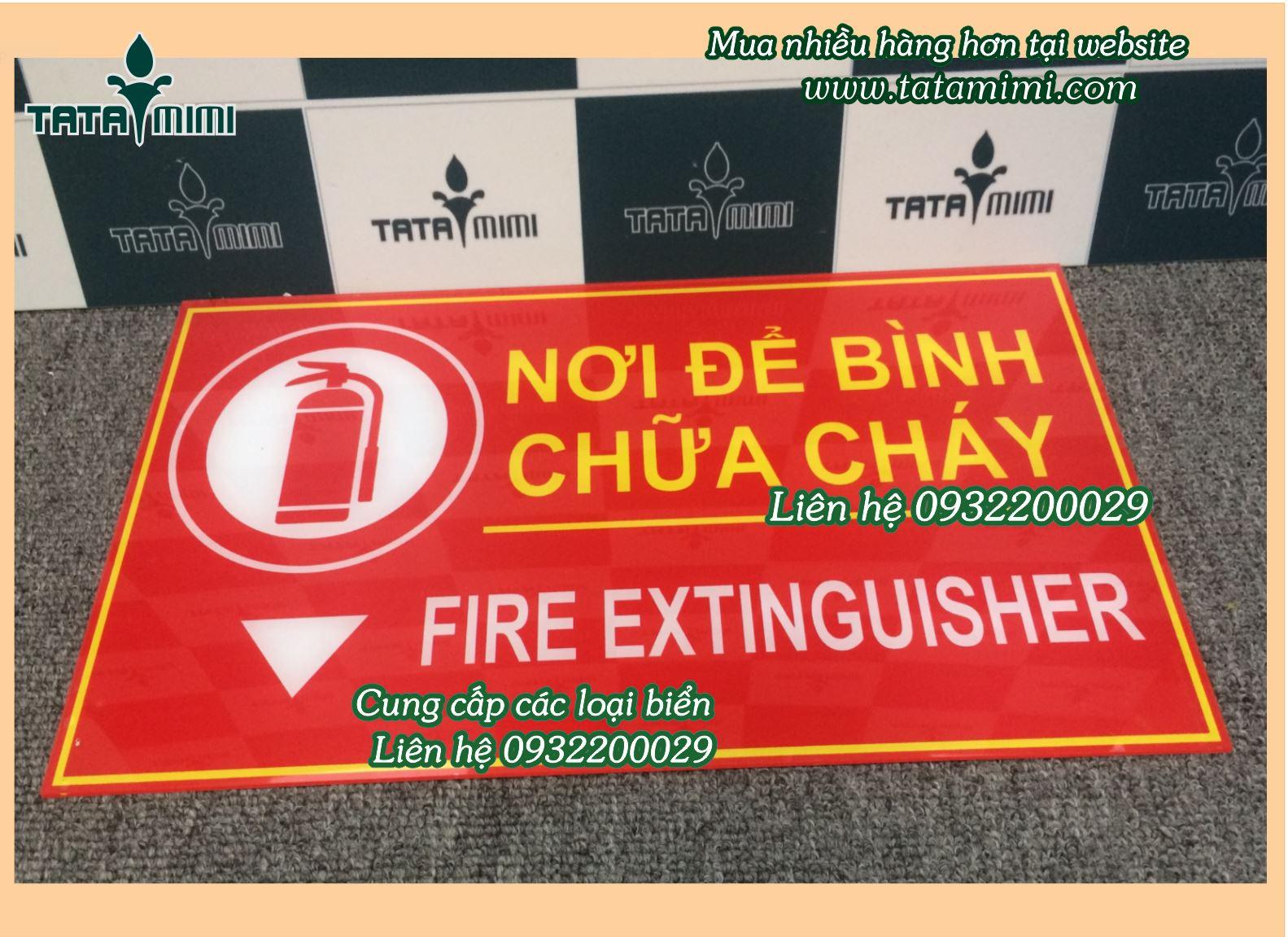 Biển báo cháy –báo chuông-vòi nước.