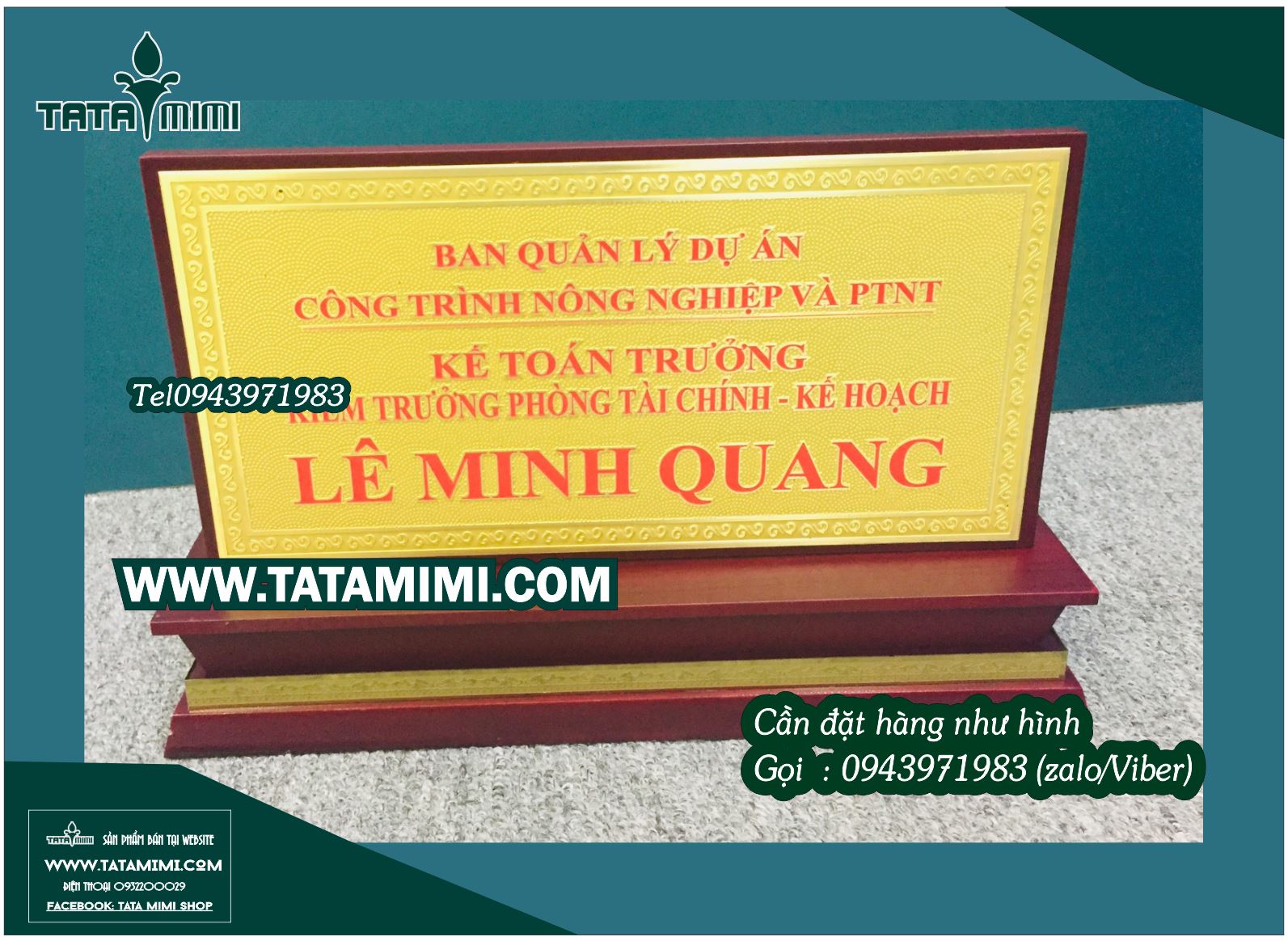 Bảng chức danh màu vàng