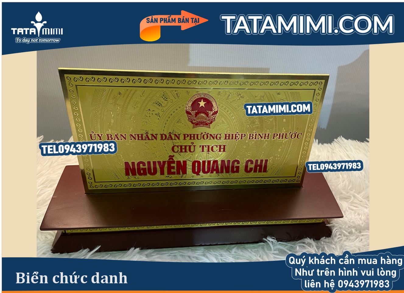 Biển Chức Danh Inox 2 Mặt 