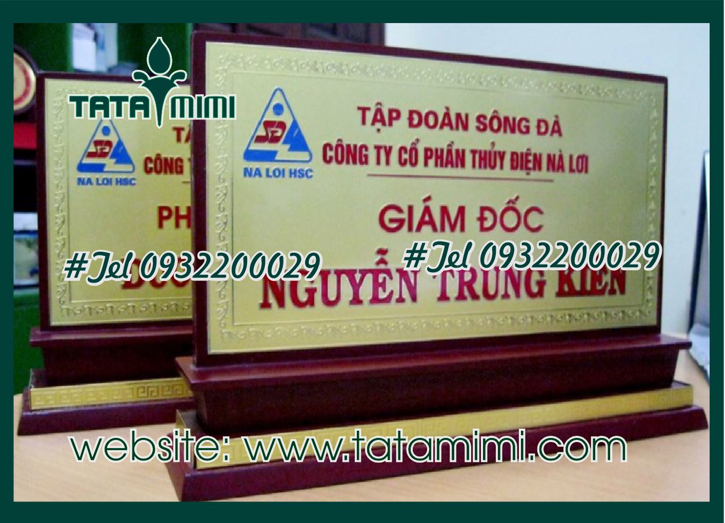 Biển chức danh làm bằng chất liệu mica