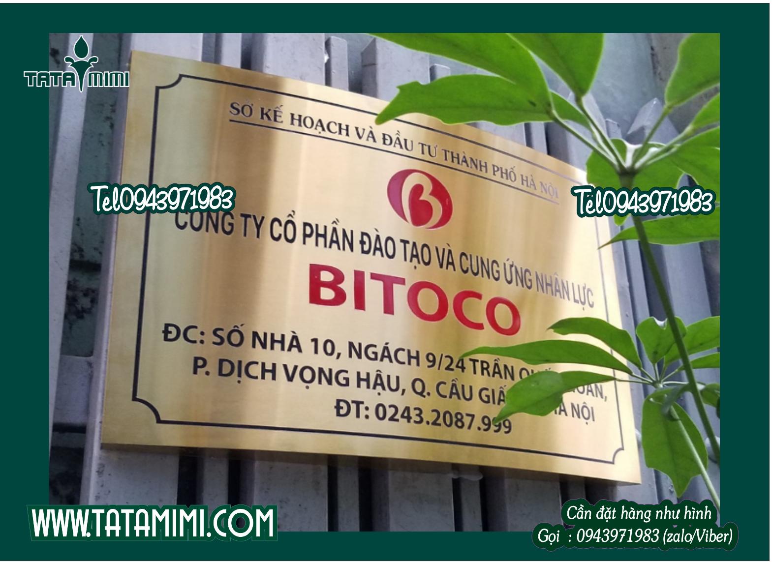 Mẫu biển inox đẹp
