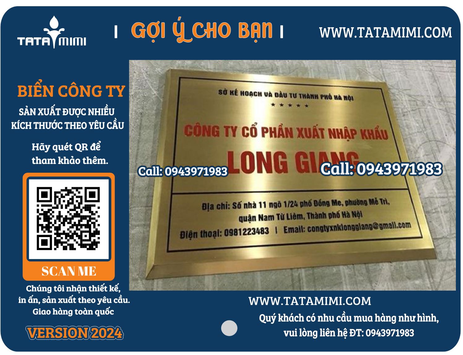 Thiết kế biển inox công ty: Sự lựa chọn sang trọng và bền lâu