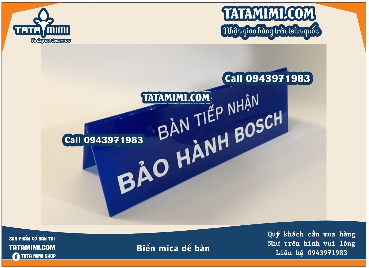 Biển để bàn cho quầy thu ngân