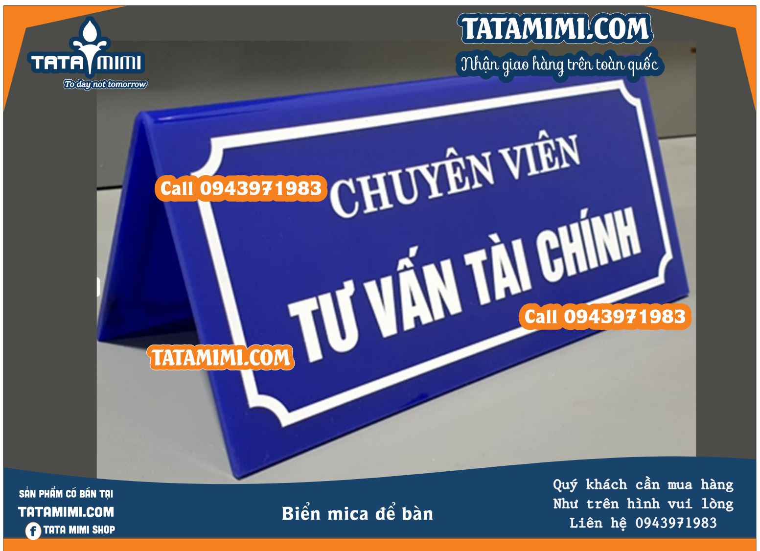 Kích thước cho 1 biển chức danh để bàn