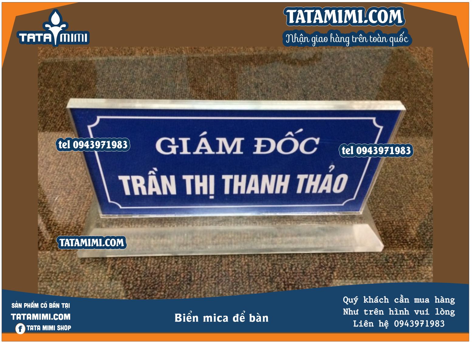 Biển để bàn cho quầy thu ngân