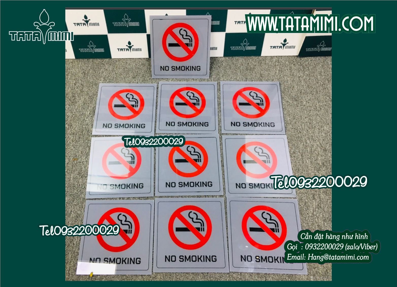 Biển dán tường từ mica in nội dung khác nhau