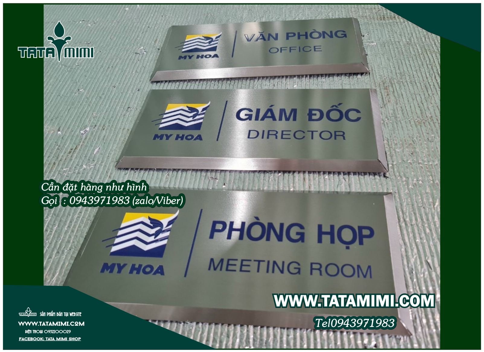 Bảng phòng ban in UV từ inox