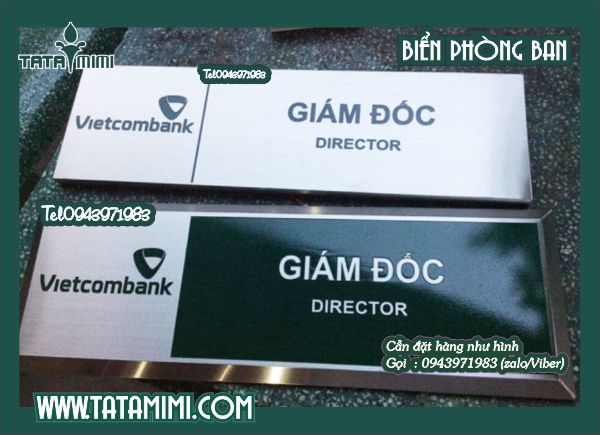 Bảng phòng ban in UV từ inox