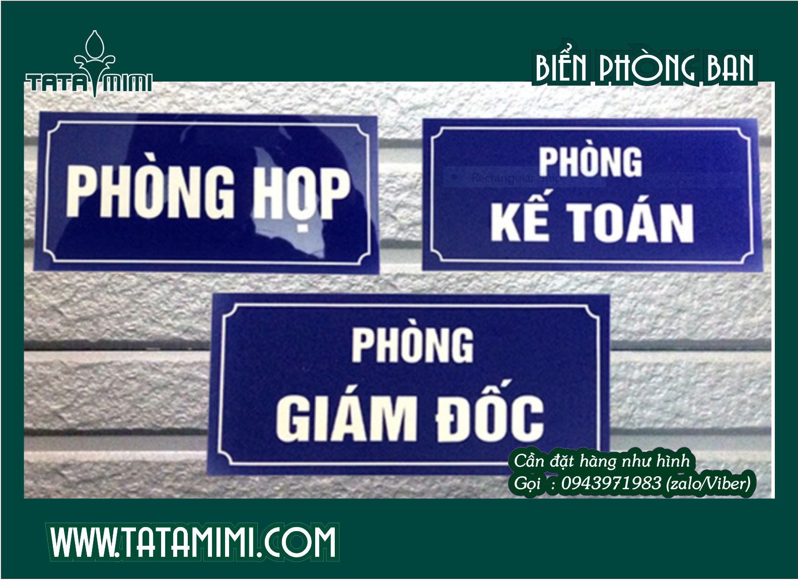 Biển phòng ban, Biển chức vụ Công ty chất lượng