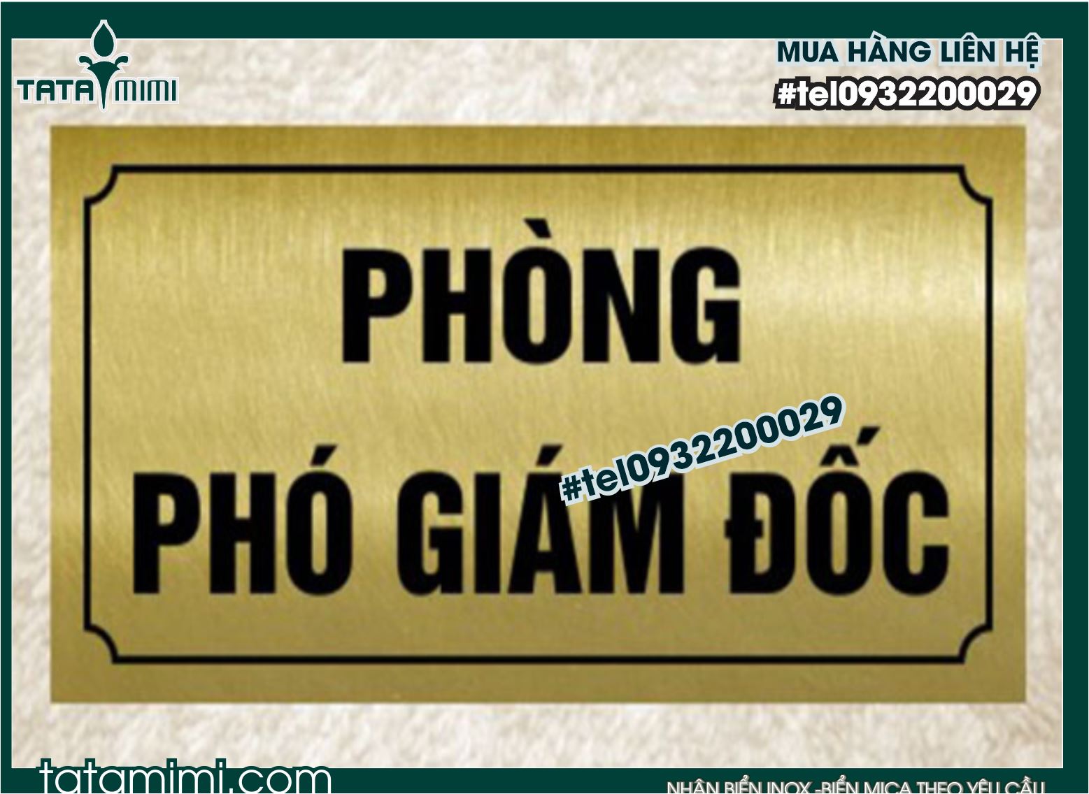 Biển phòng ban làm từ inox nội dung được in UV