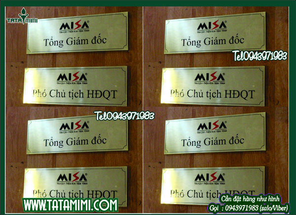 Biển phòng ban inox in UVcòn mica in decal