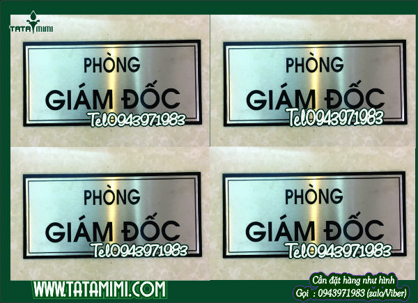 Biển phòng ban inox in UVcòn mica in decal