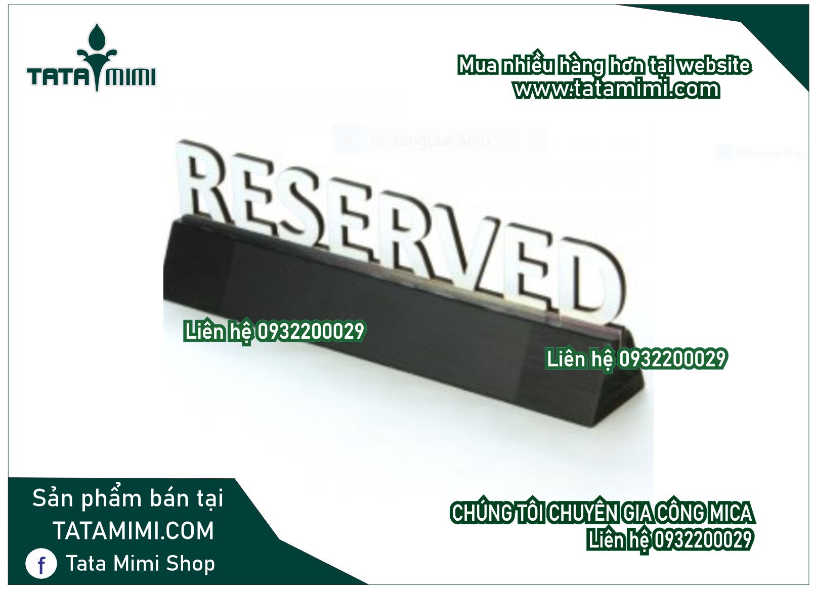 Table Top Sign Stands Acrylic Reserved Sign Reserved Table Sign for