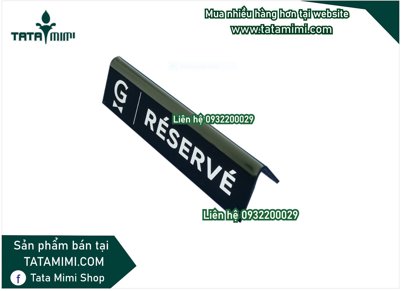 Bảng “reserved” làm từ các chất liệu