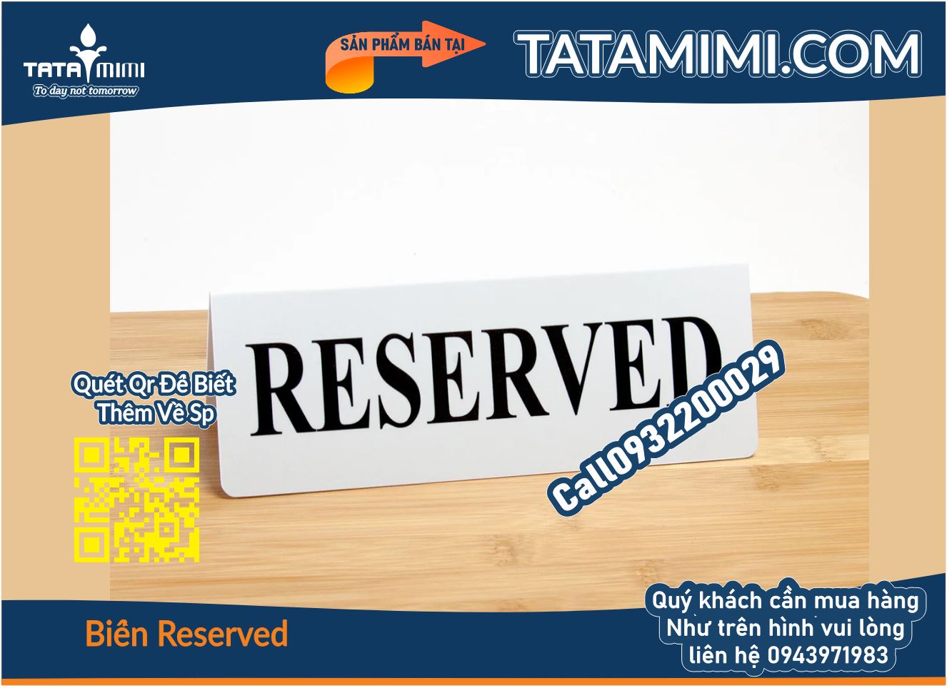 Tổng hợp 20 mẫu biển reserved bằng inox đặt bàn
